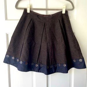 Samantha Sung Edith wool flannel pleat skirt Perfect condition Size US-4S EU-38